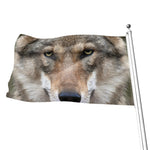 Jungle Wolf Print Flag