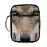Jungle Wolf Print Front Pocket Bible Bag