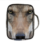 Jungle Wolf Print Front Pocket Bible Bag