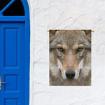 Jungle Wolf Print Garden Flag