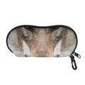 Jungle Wolf Print Glasses Case