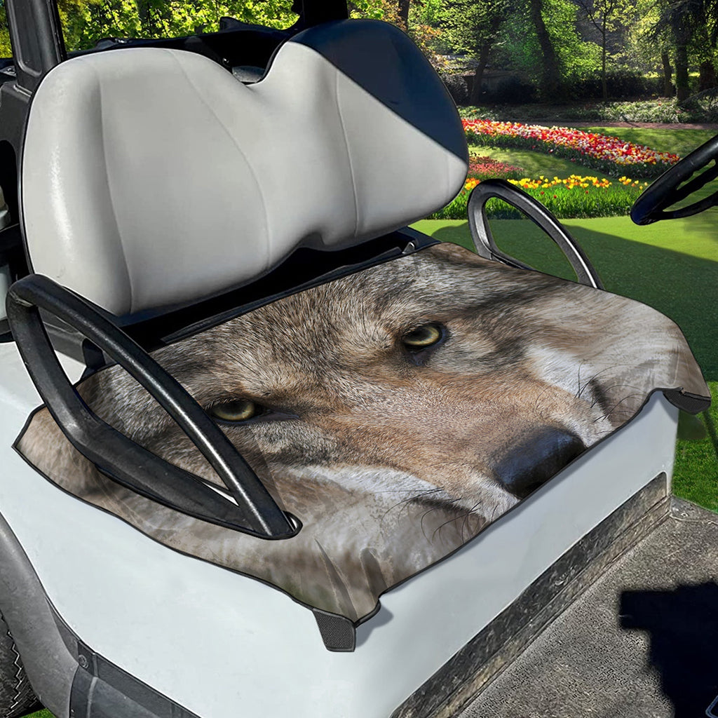 Jungle Wolf Print Golf Cart Seat Cover