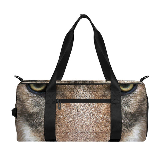 Jungle Wolf Print Gym Bag