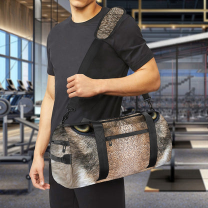 Jungle Wolf Print Gym Bag