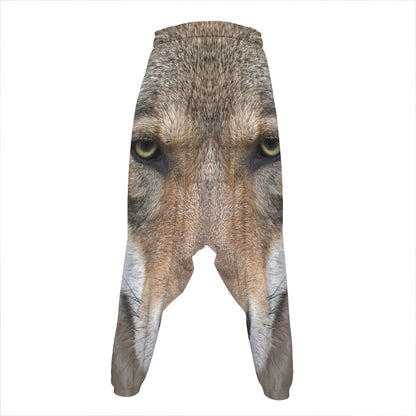 Jungle Wolf Print Hammer Pants