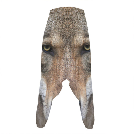 Jungle Wolf Print Hammer Pants