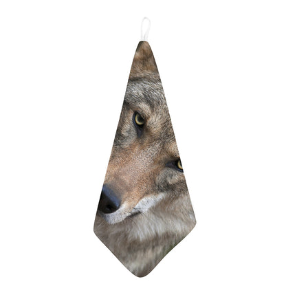 Jungle Wolf Print Hand Towel
