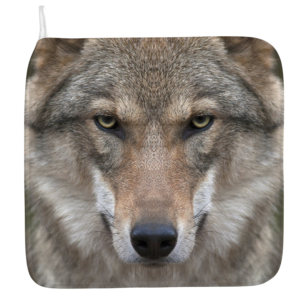 Jungle Wolf Print Hand Towel