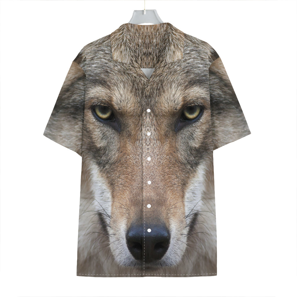 Jungle Wolf Print Hawaiian Shirt