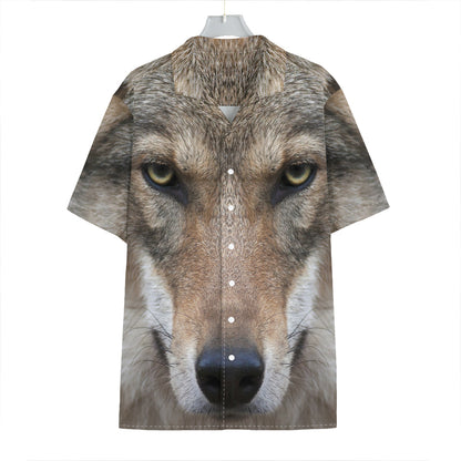 Jungle Wolf Print Hawaiian Shirt