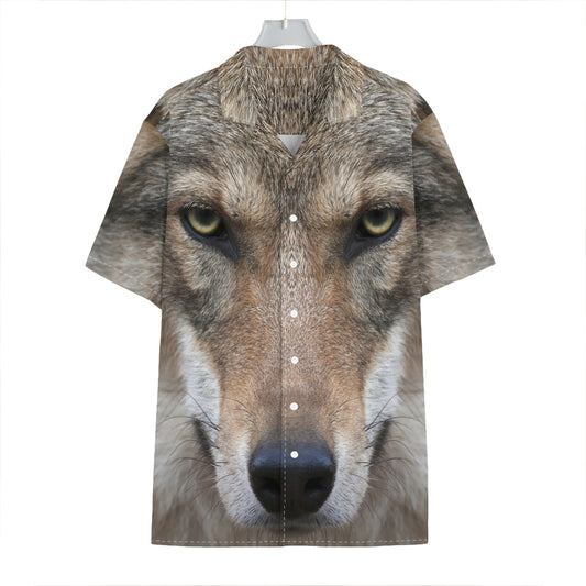 Jungle Wolf Print Hawaiian Shirt