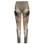 Jungle Wolf Print High-Waisted Pocket Leggings