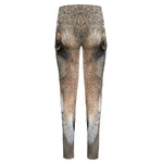 Jungle Wolf Print High-Waisted Pocket Leggings