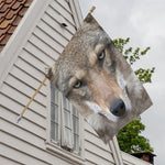 Jungle Wolf Print House Flag