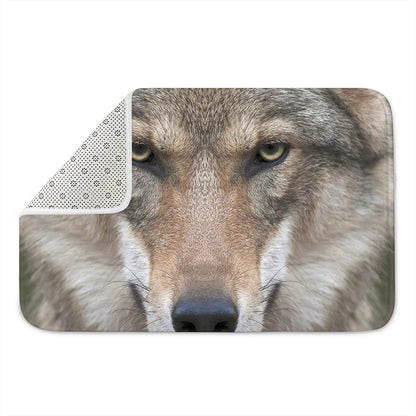 Jungle Wolf Print Indoor Door Mat