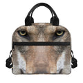Jungle Wolf Print Insulated Lunch Bag