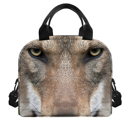 Jungle Wolf Print Insulated Lunch Bag