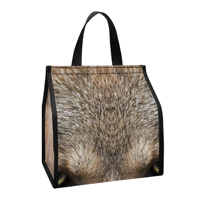Jungle Wolf Print Insulated Lunch Tote