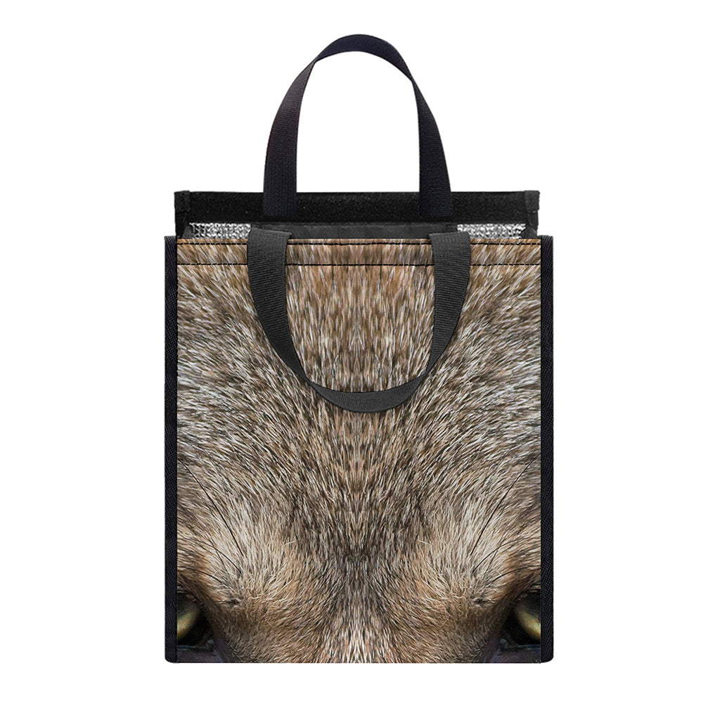 Jungle Wolf Print Insulated Lunch Tote