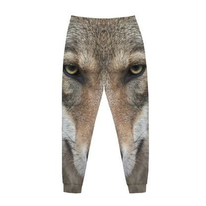 Jungle Wolf Print Jogger Pants