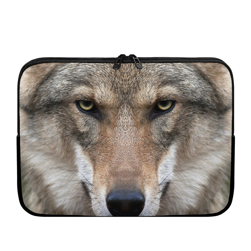 Jungle Wolf Print Laptop Sleeve