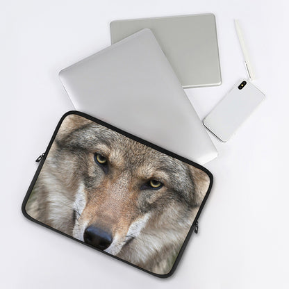 Jungle Wolf Print Laptop Sleeve