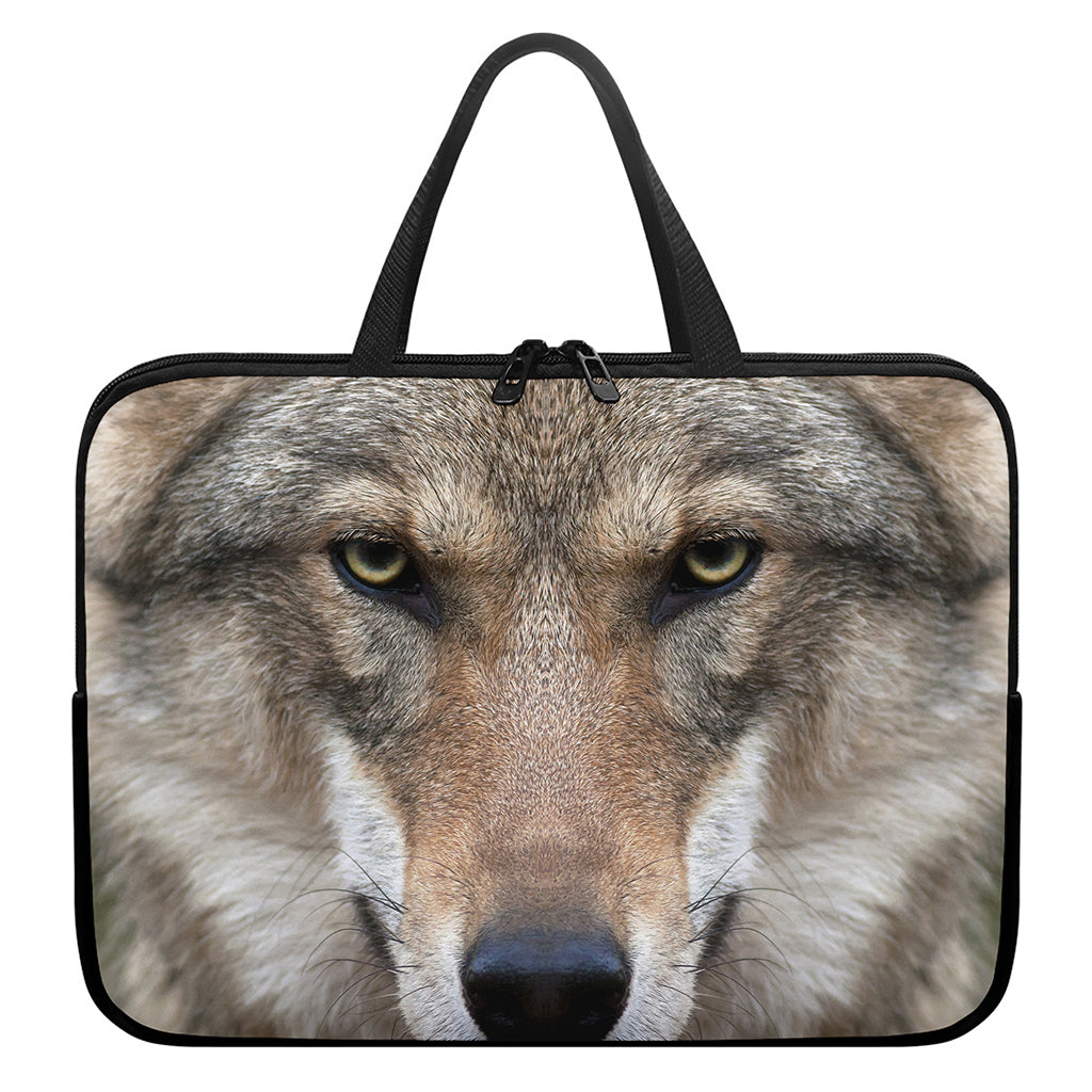 Jungle Wolf Print Laptop Sleeve With Handle