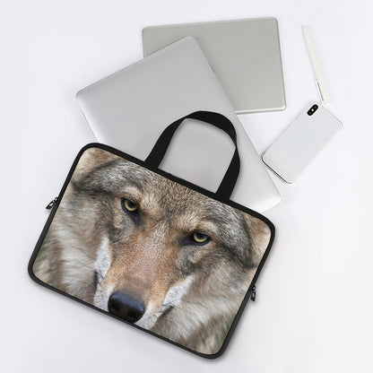 Jungle Wolf Print Laptop Sleeve With Handle