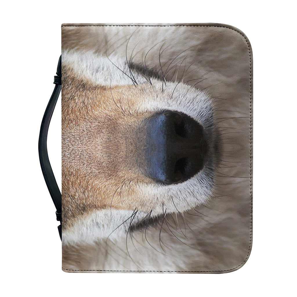 Jungle Wolf Print Leather Bible Cover