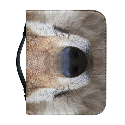 Jungle Wolf Print Leather Bible Cover