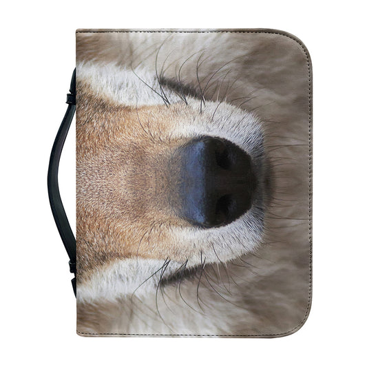 Jungle Wolf Print Leather Bible Cover