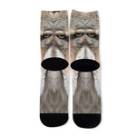 Jungle Wolf Print Long Socks