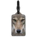 Jungle Wolf Print Luggage Tag