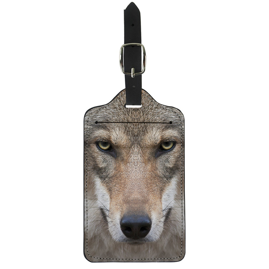 Jungle Wolf Print Luggage Tag