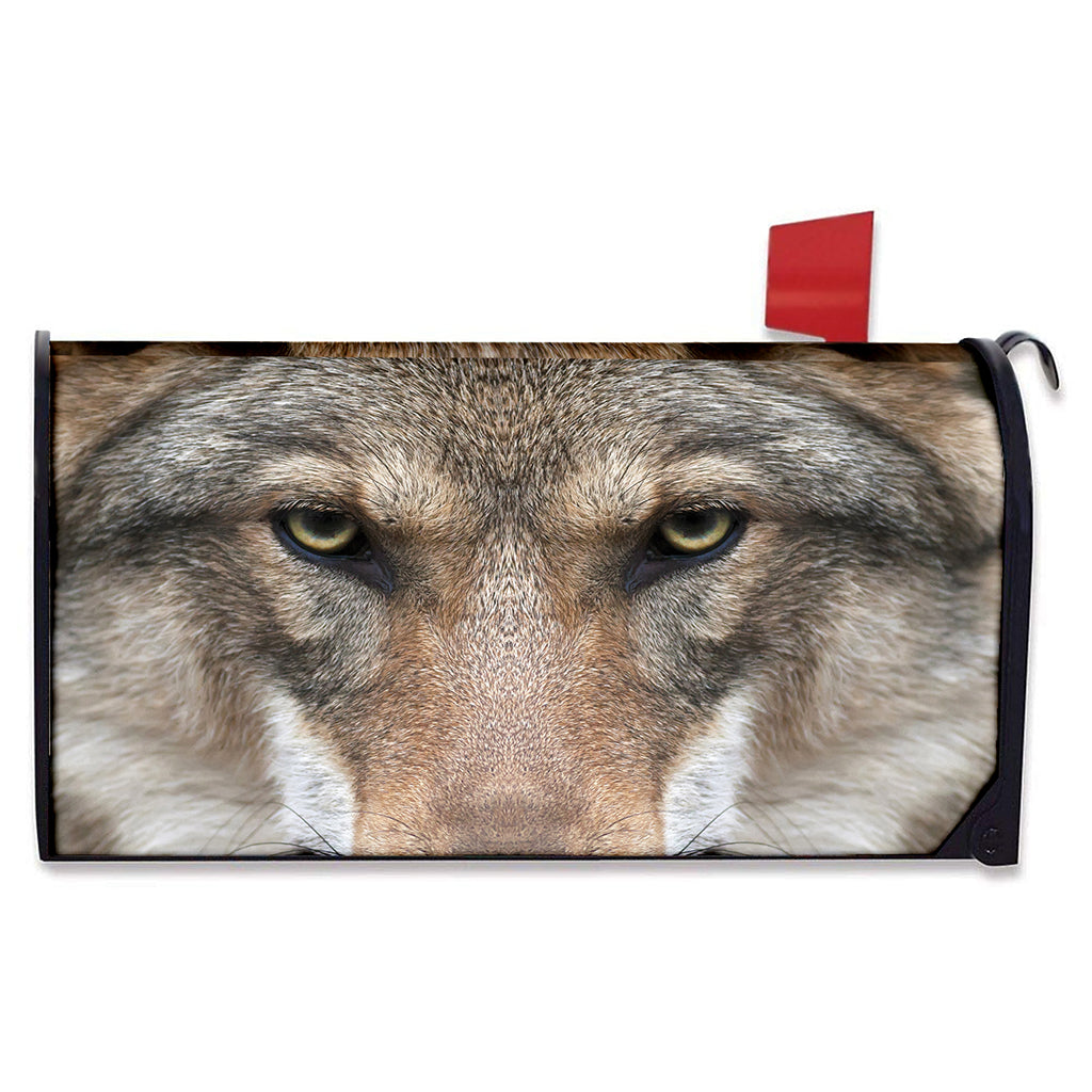 Jungle Wolf Print Mailbox Cover