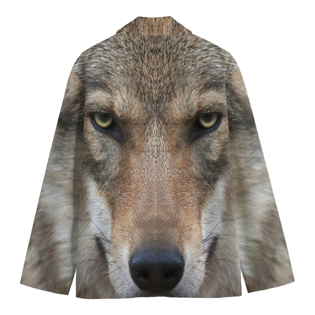 Jungle Wolf Print Men's Blazer