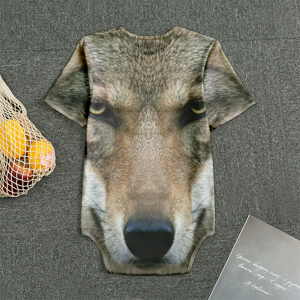 Jungle Wolf Print Men's Bodysuit