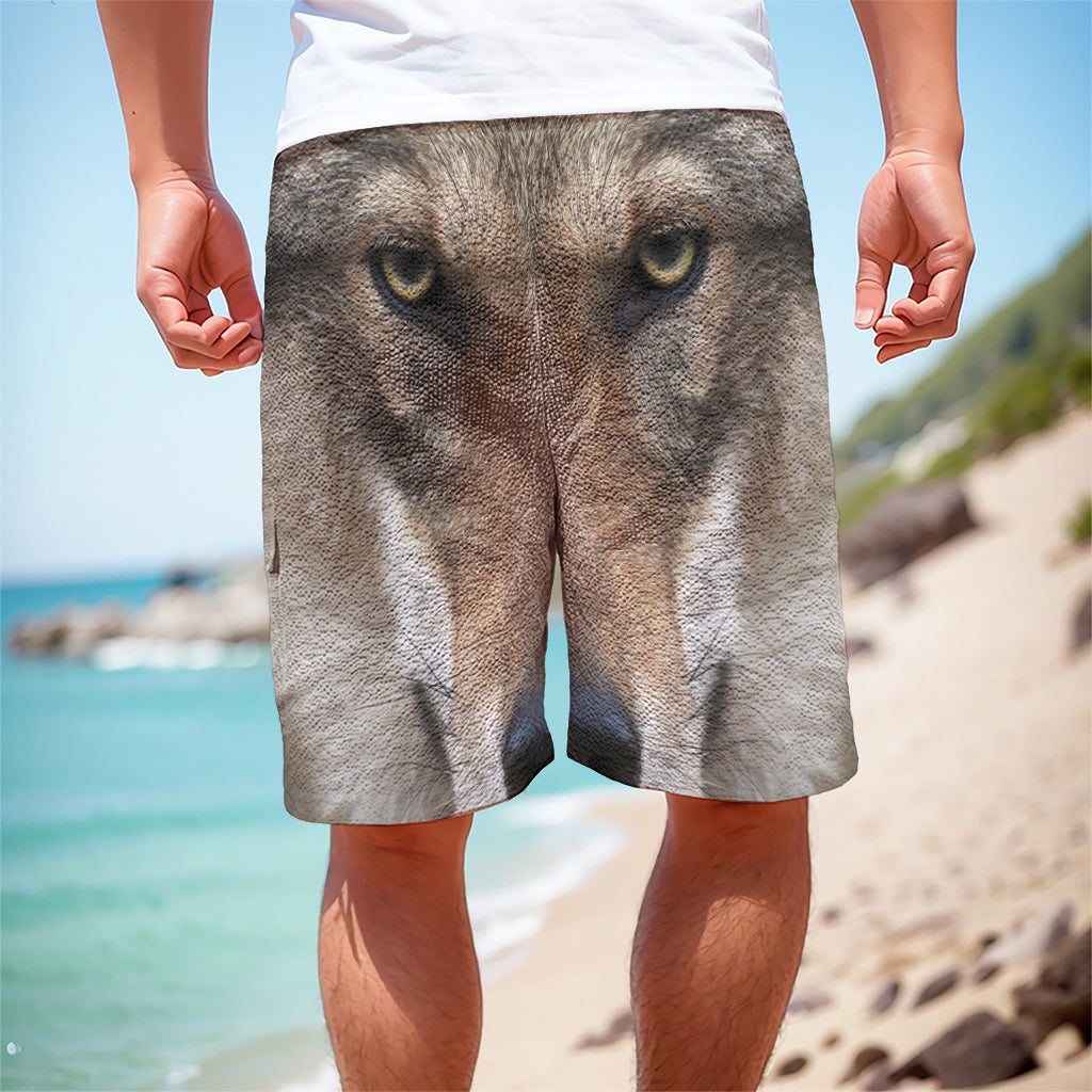 Jungle Wolf Print Men's Cargo Shorts