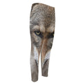 Jungle Wolf Print Men's Compression Pants
