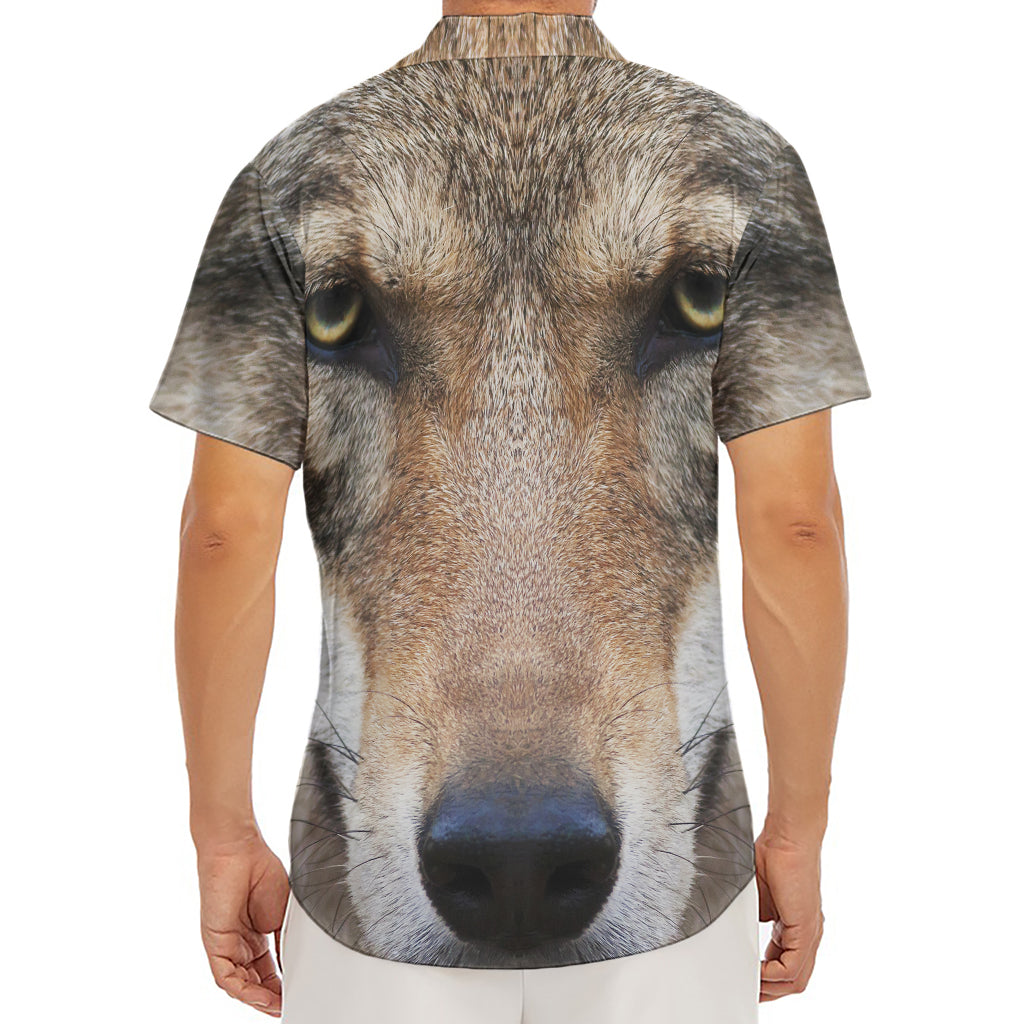 Jungle Wolf Print Men's Deep V-Neck Shirt