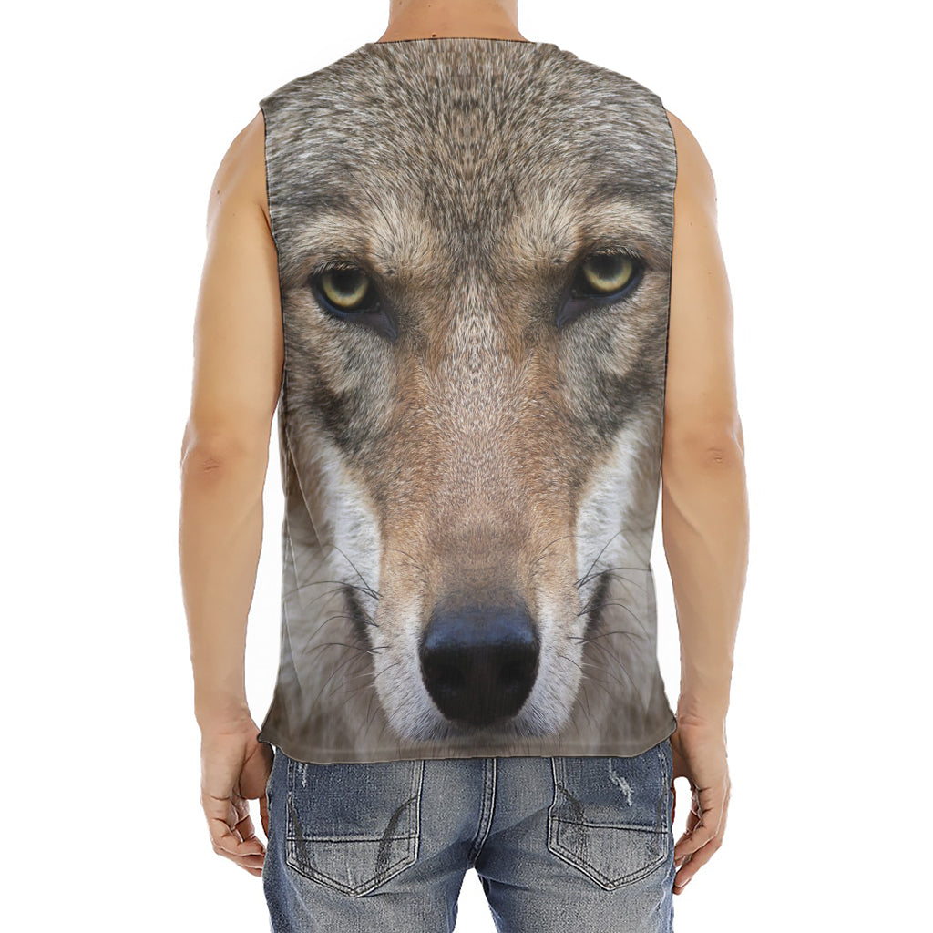 Jungle Wolf Print Men's Fitness Tank Top