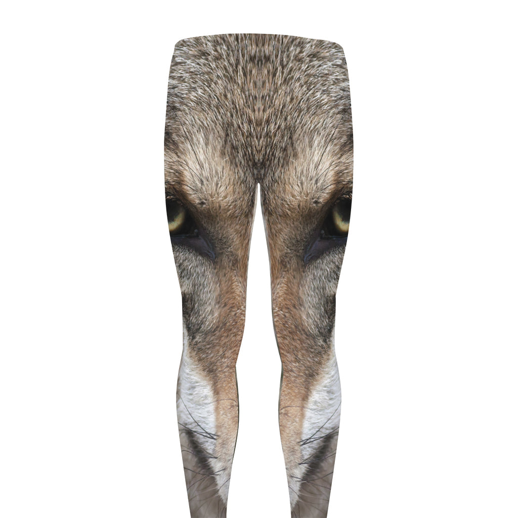 Jungle Wolf Print Men's leggings