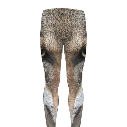 Jungle Wolf Print Men's leggings
