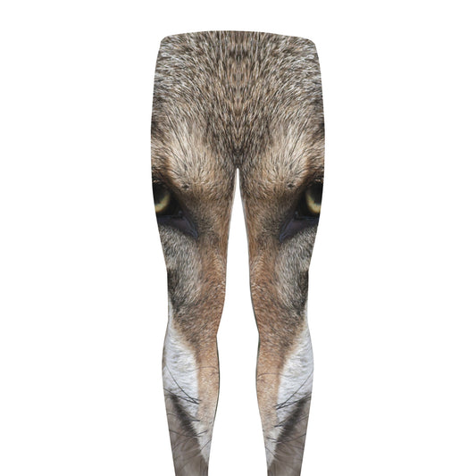 Jungle Wolf Print Men's leggings