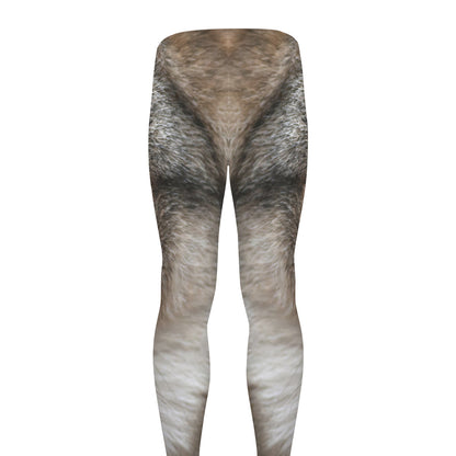 Jungle Wolf Print Men's leggings