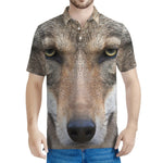Jungle Wolf Print Men's Polo Shirt