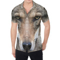 Jungle Wolf Print Men's Shirt
