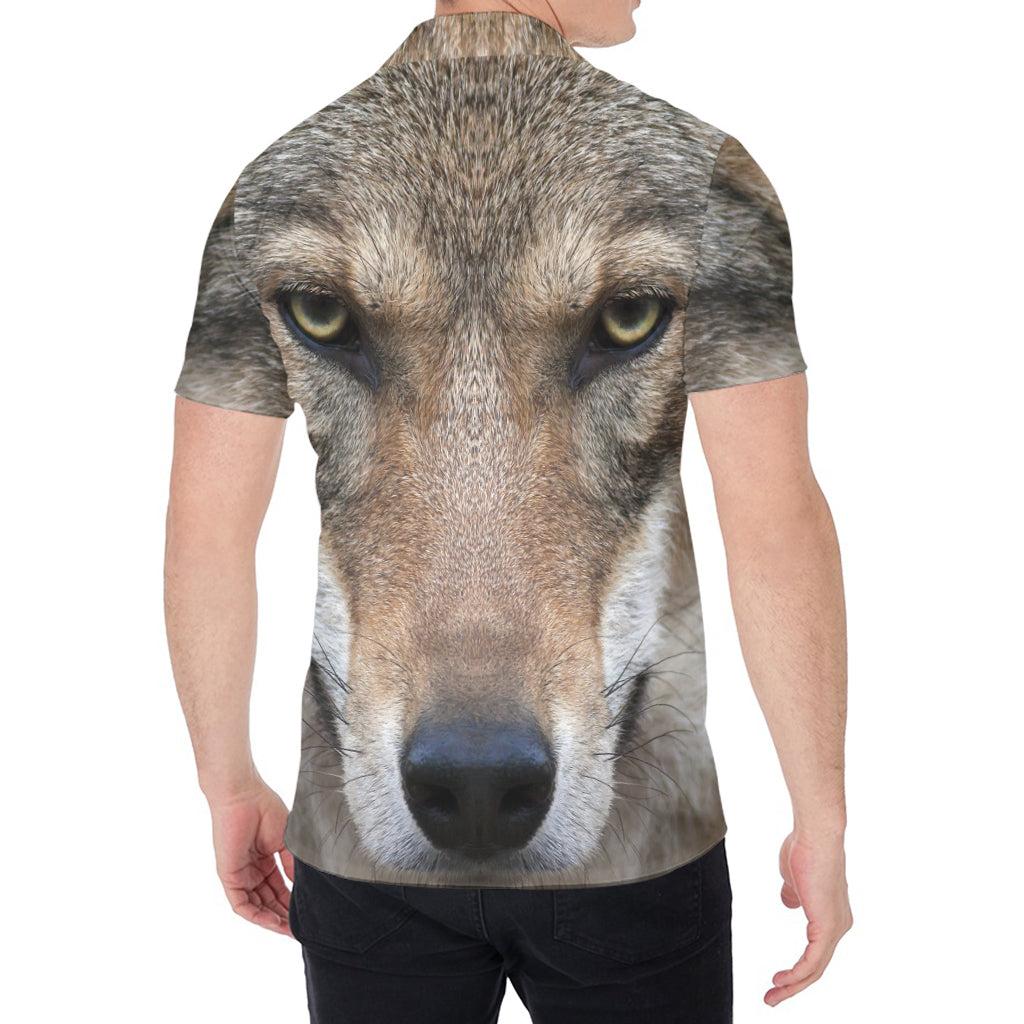 Jungle Wolf Print Men's Shirt