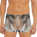 Jungle Wolf Print Men's Short Boxer Briefs