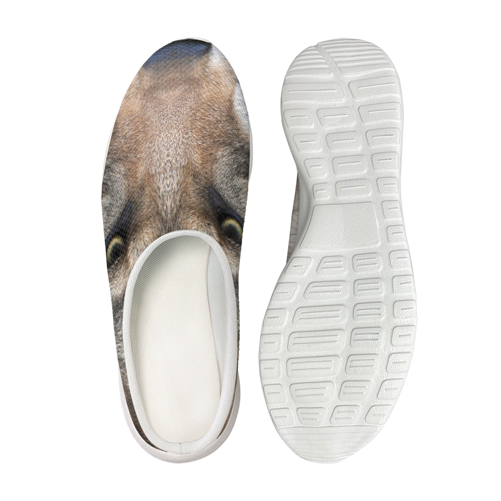 Jungle Wolf Print Mesh Casual Shoes